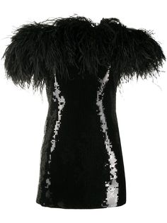 Saint Laurent декорированное платье мини