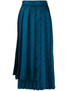 Fendi плиссированная юбка FF Karligraphy