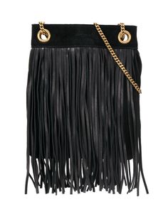 Saint Laurent сумка на плечо с бахромой