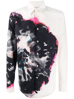 Alexander McQueen рубашка с принтом Ink Floral
