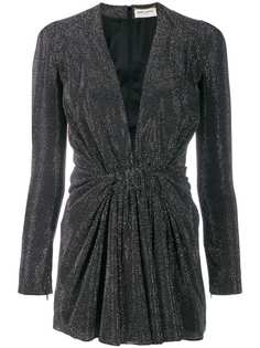 Saint Laurent платье мини с заклепками