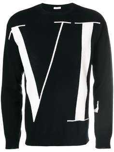 Valentino свитер с узором логотипа