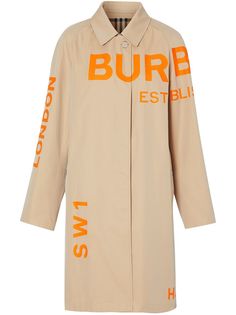 Burberry пальто с принтом Horseferry