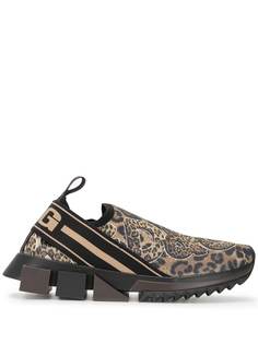Dolce & Gabbana кроссовки Sorrento с леопардовым принтом