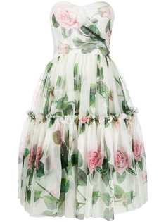 Dolce & Gabbana расклешенное платье миди с цветочным принтом