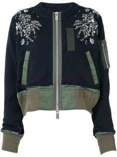 Sacai layered bomber jacket