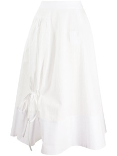 Loewe расклешенная юбка с завязкой