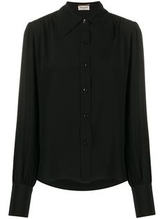 Saint Laurent блузка на пуговицах с заостренным воротником