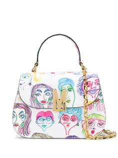 Moschino сумка с верхней ручкой и принтом Faces