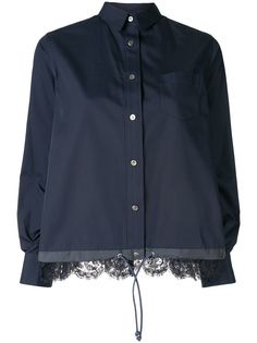 Sacai lace detail shirt