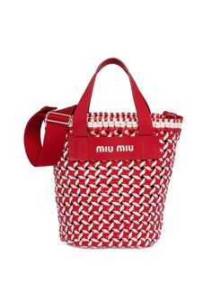 Miu Miu плетеная сумка-ведро