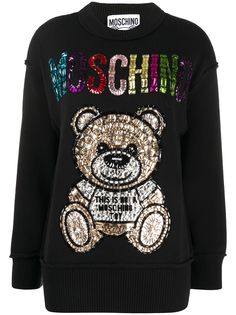 Moschino декорированный джемпер Teddy Bear