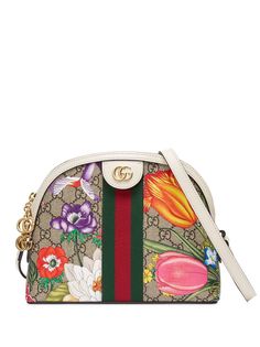 Gucci маленькая сумка на плечо Ophidia с принтом Flora