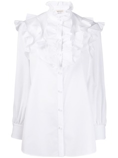 Alexander McQueen блузка с длинными рукавами и оборками