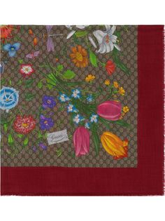Gucci платок с принтом Flora