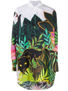 Valentino leaf-print button-up shirt