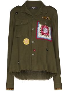 AMIRI куртка в стиле милитари с аппликацией