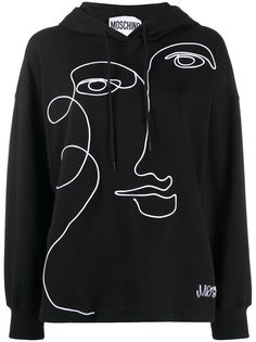 Moschino худи с вышивкой