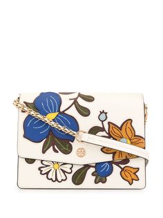 Tory Burch сумка на плечо Robinson с цветочной аппликацией