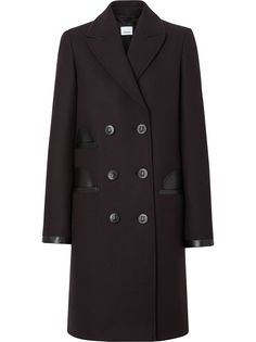 Burberry двубортное пальто строгого кроя