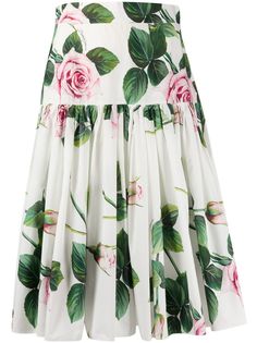 Dolce & Gabbana плиссированная юбка с цветочным принтом