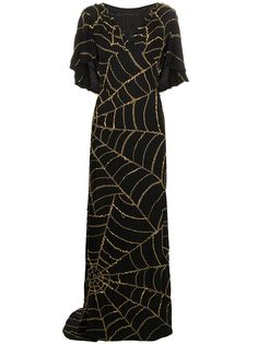 Moschino платье Spider Webs с пайетками и драпировкой
