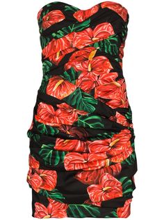 Dolce & Gabbana платье миди с принтом Laceleaf