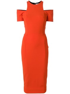 Victoria Beckham приталенное платье с открытыми плечами