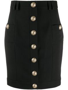 Balmain короткая однобортная юбка