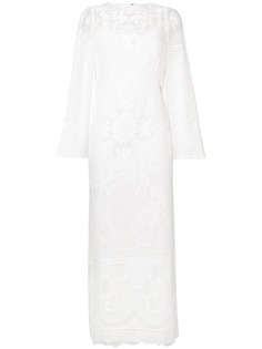 Dolce & Gabbana платье в технике кроше с цветочным узором