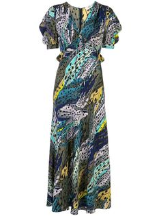 DVF Diane von Furstenberg платье с драпировкой и абстрактным принтом