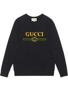 Gucci толстовка с логотипом и пайетками