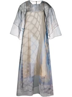 Maison Margiela прозрачное платье миди с узором