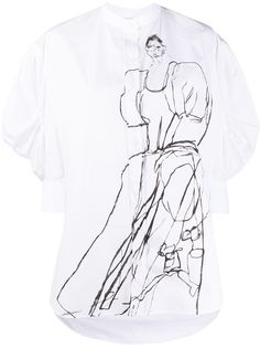 Alexander McQueen рубашка с принтом