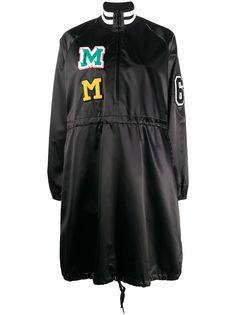 Mm6 Maison Margiela платье на молнии с нашивкой-логотипом