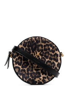 Saint Laurent сумка через плечо с леопардовым принтом