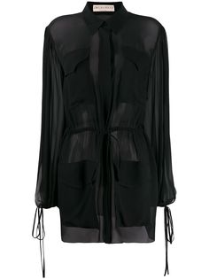 Emilio Pucci прозрачная рубашка с кулиской