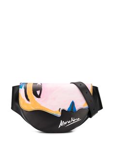 Moschino поясная сумка с принтом