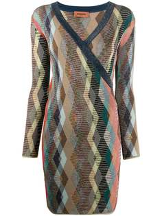 Missoni платье с запахом и узором аргайл