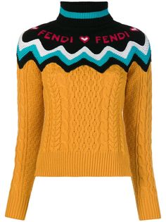 Fendi трикотажный свитер с логотипом