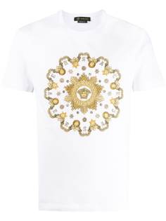 Versace футболка с вышивкой Medusa