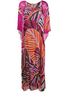 Emilio Pucci пляжное платье макси с графичным принтом