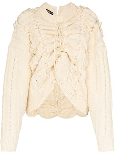 Y/Project свитер фактурной вязки со шнуровкой Y.Project