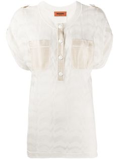 Missoni топ на пуговицах с накладным карманом