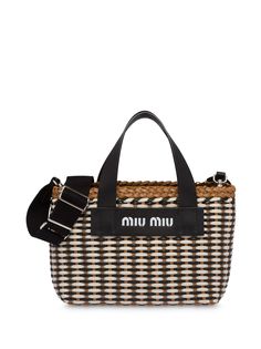 Miu Miu плетеная сумка-тоут