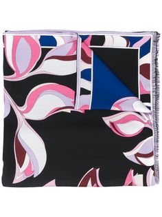 Emilio Pucci шарф с принтом и бахромой