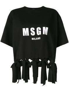 MSGM футболка с ярусным подолом