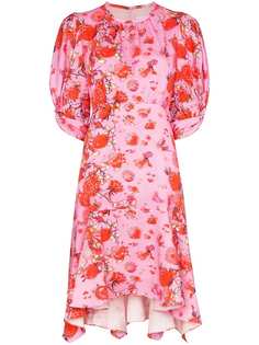 Peter Pilotto плиссированное платье мини с цветочным принтом