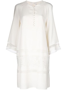 Chloé платье мини с кружевной вставкой