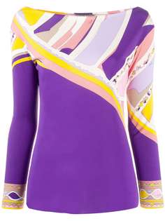 Emilio Pucci топ с абстрактным принтом